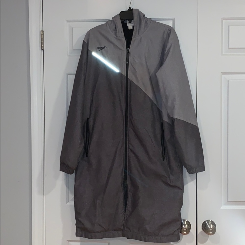 Speedo Gray Two-Tone Long Utility Jacket